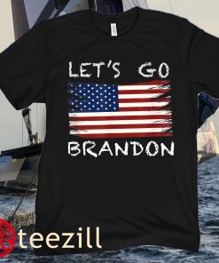 Let's Go Brandon Tee Conservative Anti Liberal US Flag Hoodies T-Shirt