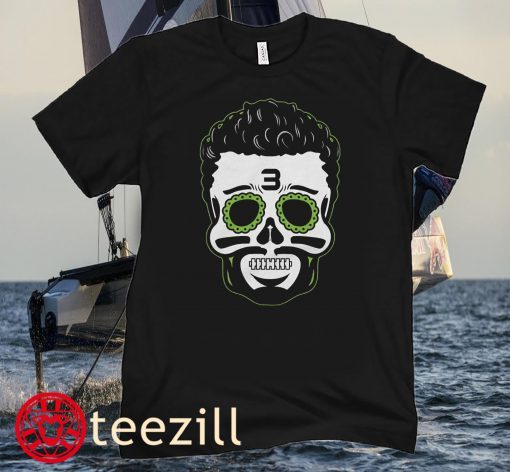 Russell Wilson Sugar Skull Halloween Shirt Seattle Seahawks