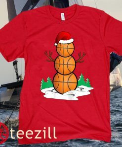 Basketball Snowman Balls Christmas Pajama Gifts Men Women's Shirts