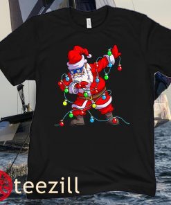Christmas Dabbing Santa Men Kids Boys Xmas Gifts Tree Lights Gift Classic Hoodies T-Shirts