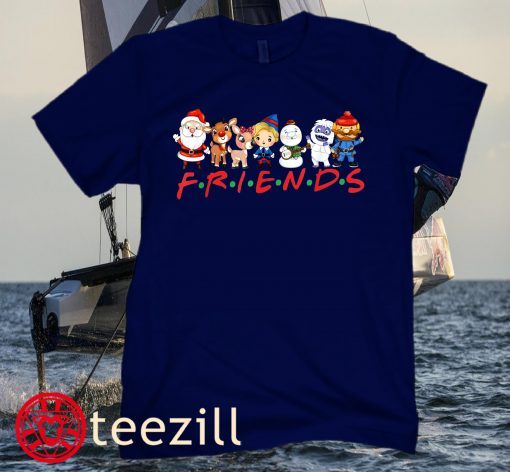 Christmas Friends Santa Rudolph Snowman Family Xmas Unisex Men's Hoodies Tee Shirt