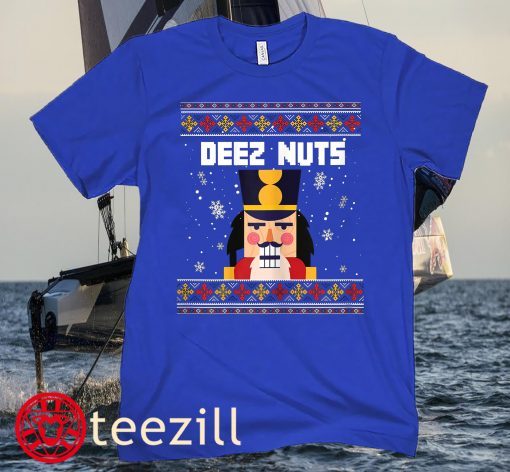 Deez Nuts Nutcracker Shirt Funny Ugly Christmas Sweater Xmas Young Kids T-Shirt