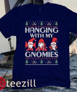 Hanging With My Gnomies Ugly Christmas Women Men Xmas Pajama Kids Young Unisex T-Shirt