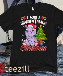 I Want A Hippopotamus For Christmas Funny Hippo Pajamas Xmas Women Classic Shirt