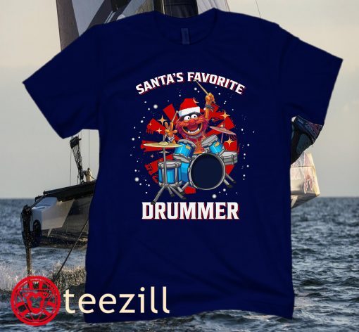 Muppet Santa’s Favorite Drummer Funny Christmas Shirts