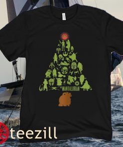 Star Wars The Mandalorian Holiday Christmas Tree Kids Young T-Shirts
