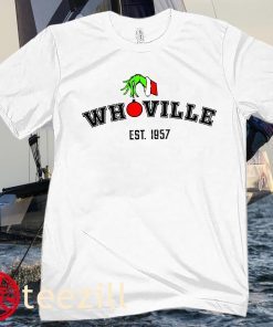 Whoville Grinch Hand Est 1957 Funny Xmas Boy Sweatshirts