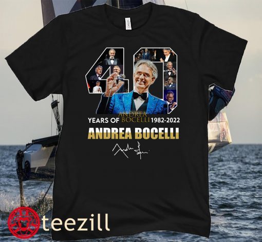 40 Years of Andrea Bocelli 1982-2022 Memories Shirts