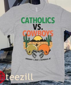CATHOLICS VS COWBOYS HOODIES CLASSIC TEE SHIRT