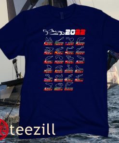 Calendar Race Cars Formula 2022 Circuits Sport Official Shirt