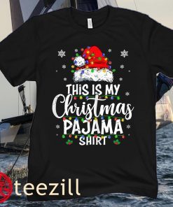 Christmas Pajama Shirt Lights Men Women Kid T-Shirt