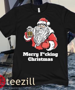 Merry Fcking Christmas Drink Beer Tee Shirt