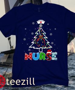 Nurse Stethoscope Nurse Christmas Tree Gift Kids Young Shirt