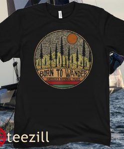Retro Born to Wander Americas National Parks Vintage Shirt