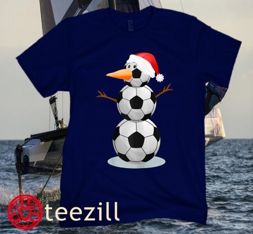 Soccer Snowman - Christmas Soccer Lover Girl Kids Young Shirt