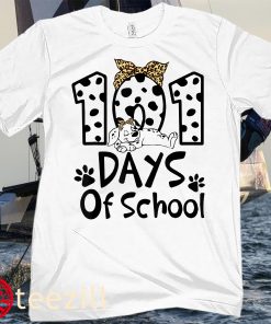 101 Days Of School Dalmatian Dog 100 Days Smarter Shirt