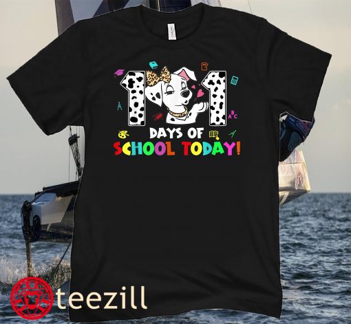 Days School Today 101 Days Smarter Dalmatian Lovers Girl Kids Shirt