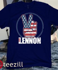 John Lennon - Red, White, Blue Peace Clasic Premium T-Shirt