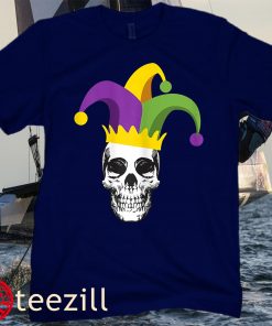Mardi Gras Skull Funny Parade Costume T-Shirt