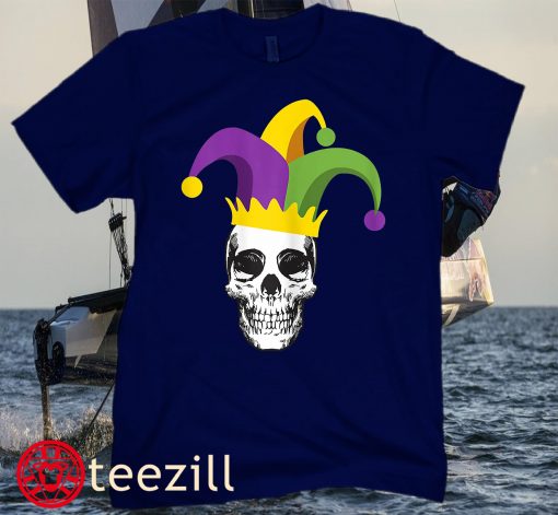Mardi Gras Skull Funny Parade Costume T-Shirt
