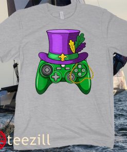 Mardi Gras Video Game Controller Jester Hat Costume Her Shirt