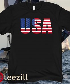 USA Patriotic American Flag For Men Women US Tee Shirt