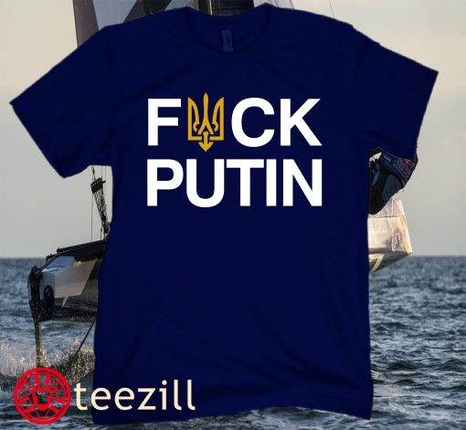 Fuck Putin Shirt, I Stand with Ukraine Shirt, Anti Putin T-Shirt for women men, support Ukraine tee, Ukrainian flag trident, liberal Tshirt