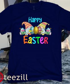 Happy Easter Day 2022 Tee Shirt Bunny Gnome Hug Easter Eggs Gift Tee Shirt