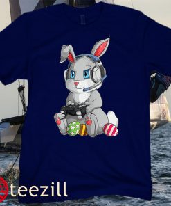 Happy Easter Day Bunny Egg Funny Boys Girls Kids Young Gamer Tee Shirt