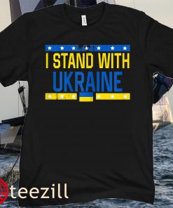 I Stand With Ukraine Flag Sos Ukraine Support Ukraine Tee Shirt