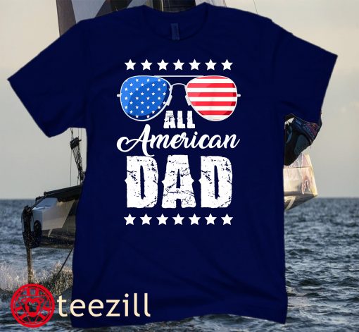 2022 American Dad 4th of July T shirt Fathers Day Men Daddy Tee Shirt
