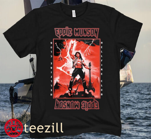 Eddie Munson Lightning Guitar Power Tee Shirt