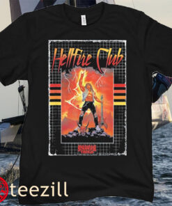 Stranger Things 4 Eddie Munson Hellfire Club Guitar Power Tee Shirt