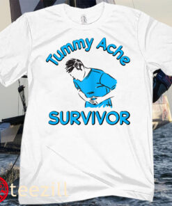 Vintage Tummy Ache Survivor Stomachache IBS Tee Shirt