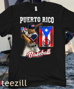 Puerto Rico Baseball PR Boricua Player Tee Shirt