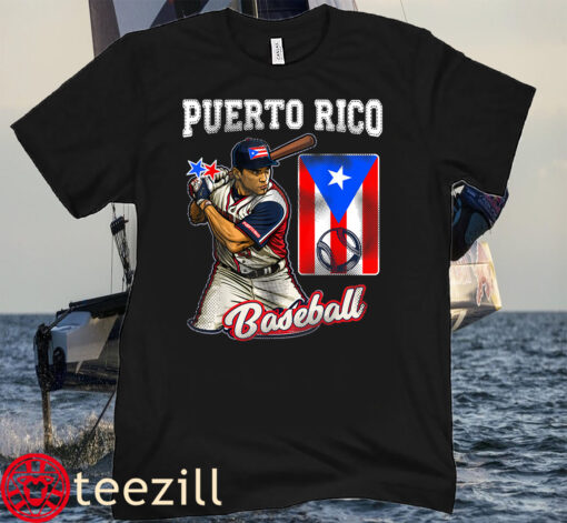 Puerto Rico Baseball PR Boricua Player Tee Shirt