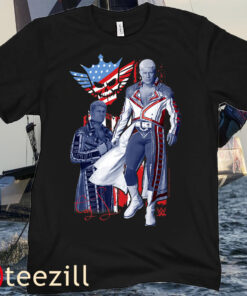 Patriotic Cody Rhodes Full Body Americana Retro Poster Tee Shirt