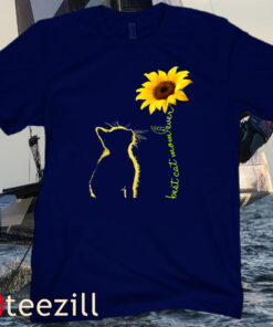 Cute Cat Mom Ever Sunflower Mother's Day Gifts for Cat Lover Tee Shirt
