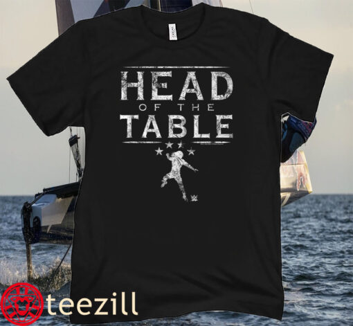 Head Of The Table Distressed Text Logo Tee Shirt