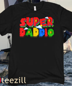Gamer Dad Super Daddio Father's Day Funny Young Kids Tee Shirt