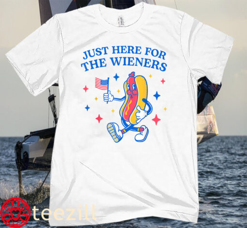 I'm Just Here For The Wieners Funny Fourth of 4th July US Tee Shirts