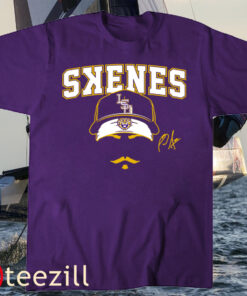 LSU Baseball Paul Skenes Stache Tee Shirt