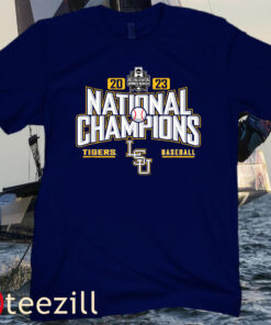 LSU Tigers National Champs 2023 Baseball CWS Bold Champions Tee Gift Shirt