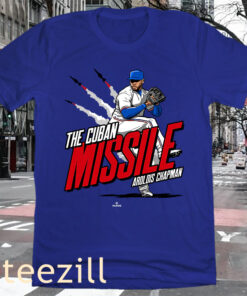 Aroldis Chapman Shirt Cuban Missile Texas MLBPA