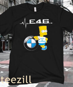 Bart Simpson E46 BMW Logo Premium Gift T-shirt