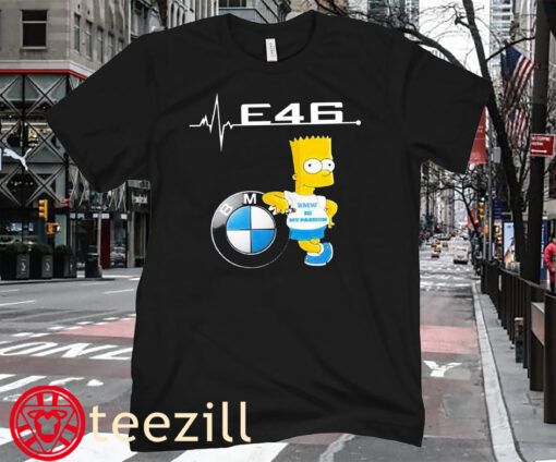 Bart Simpson E46 BMW Logo Premium Gift T-shirt