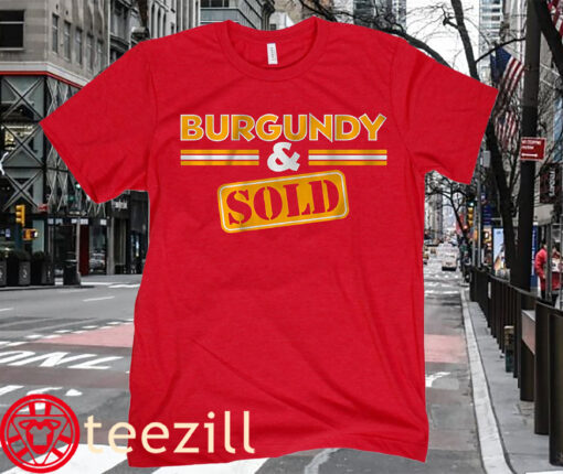 Burgundy Sold Washington Dc Tee Shirt