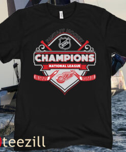 Champions Detroit Red ice hockey Fantasy NHL Tee Shirts