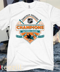 Champions Jose Sharks ice hockey Fantasy NHL Tee Shirts