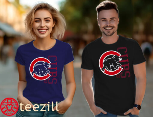 Mens Chicago Cubs Royal Mascot T-shirt
